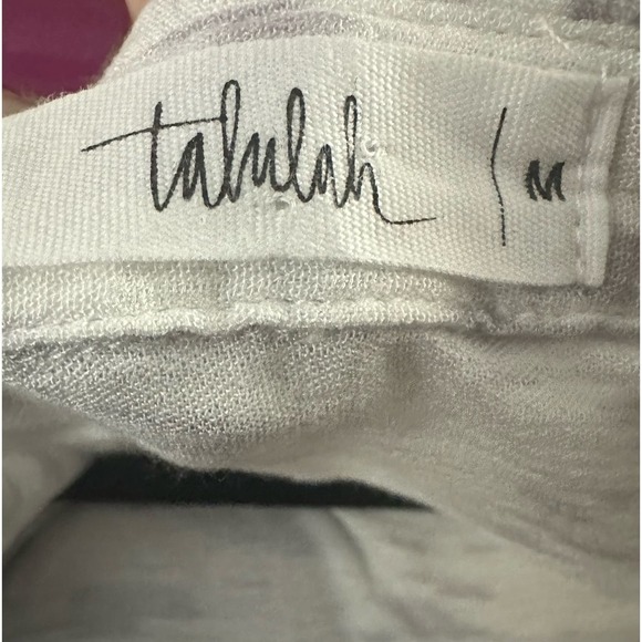 TALULAH Crop Cropped Loose Oversized Fit Button Down Shirt Top Blouse - Medium - Picture 3 of 4